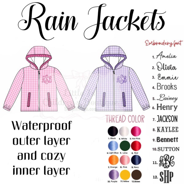 Rain Jacket Preorder (ETA September)
