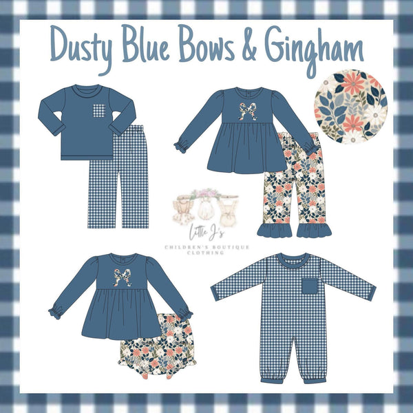 PO30: Dusty Blue Bows & Gingham (ETA NOVEMBER)
