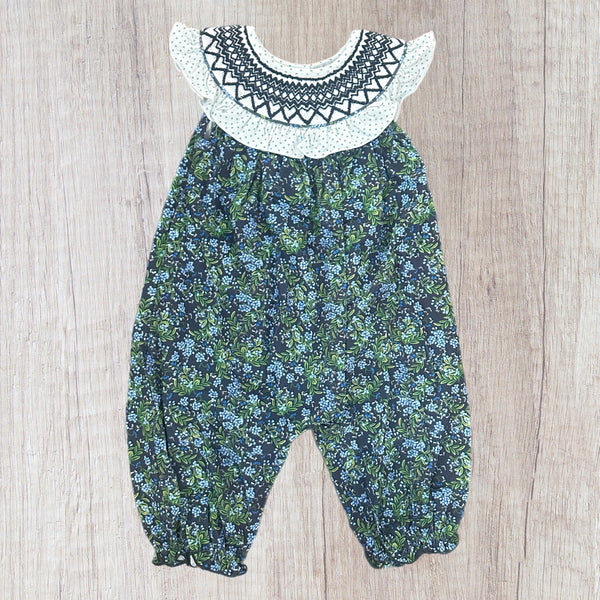 Navy Floral Romper (RTS)