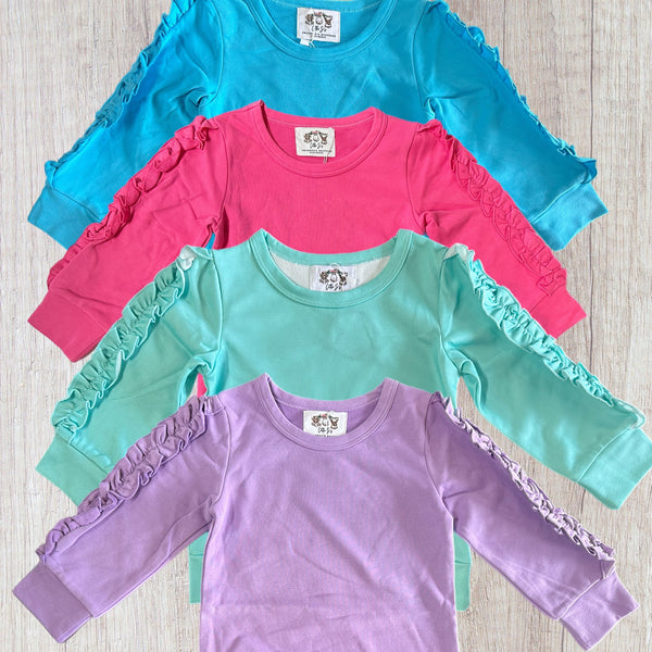 Ruffle Sleeve Sweater (RTS)