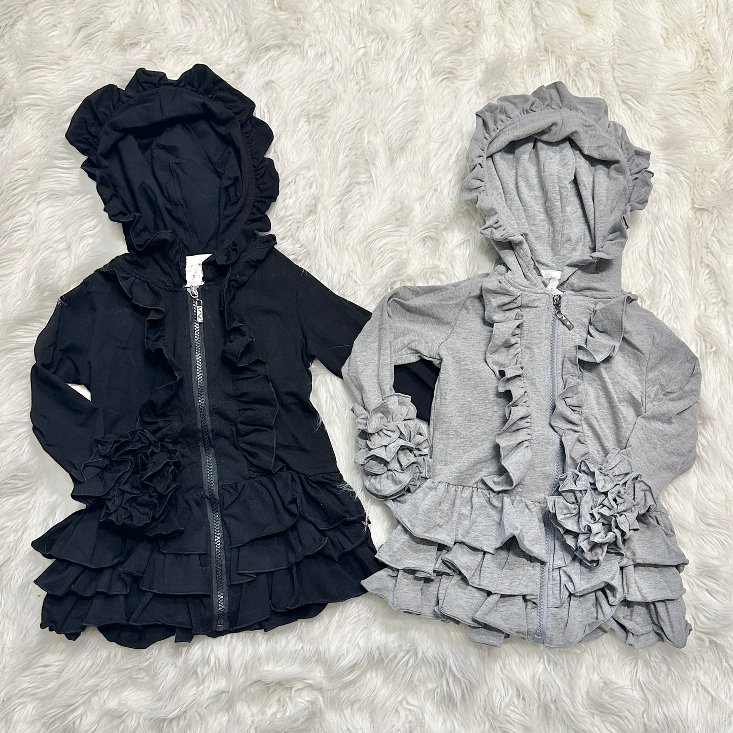 Ruffle Zip Jacket (RTS)