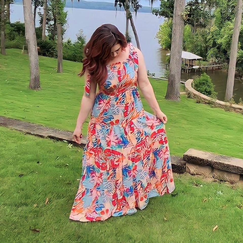 Adult Tropical Floral Dress (RTS)