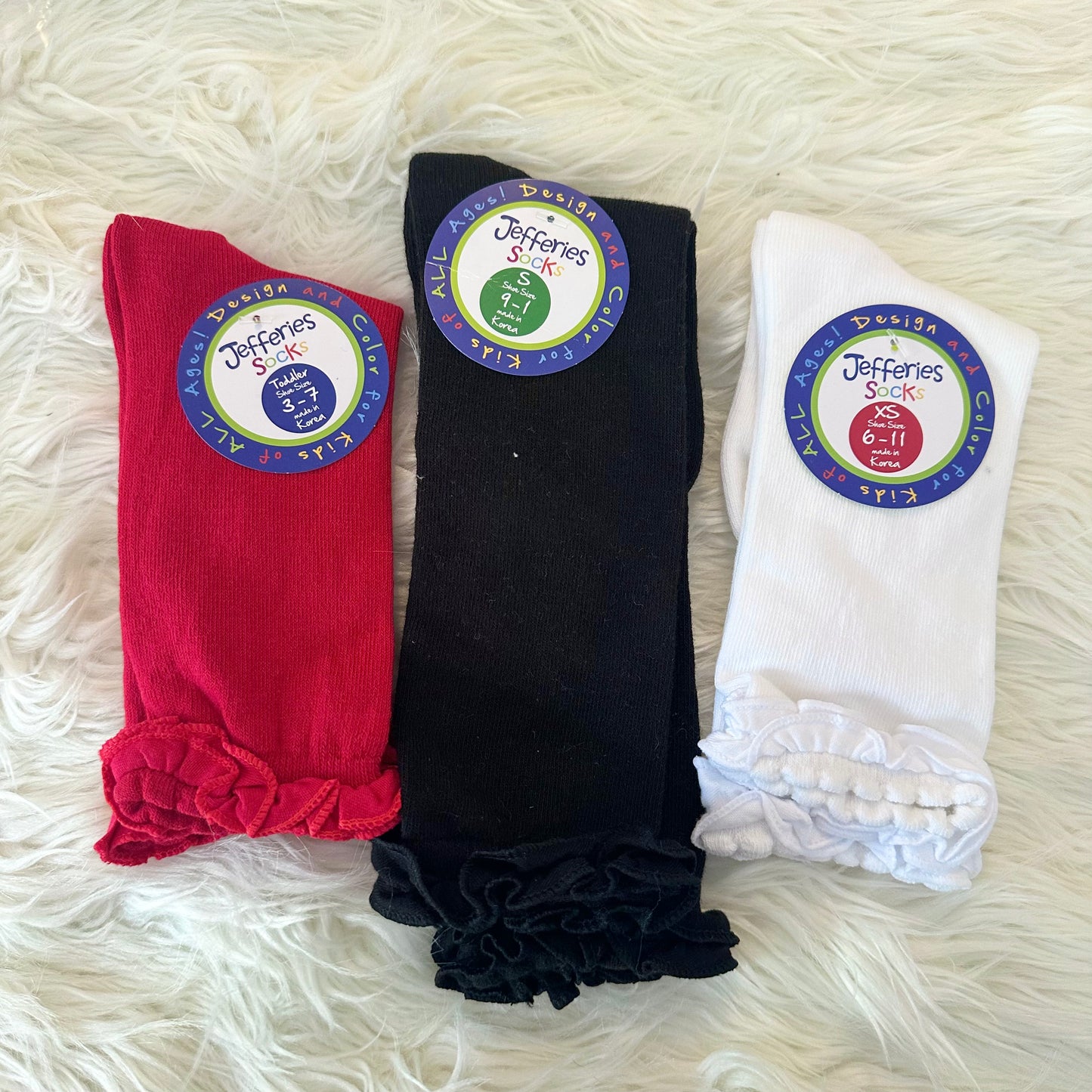 Ruffle Knee High Socks (RTS)