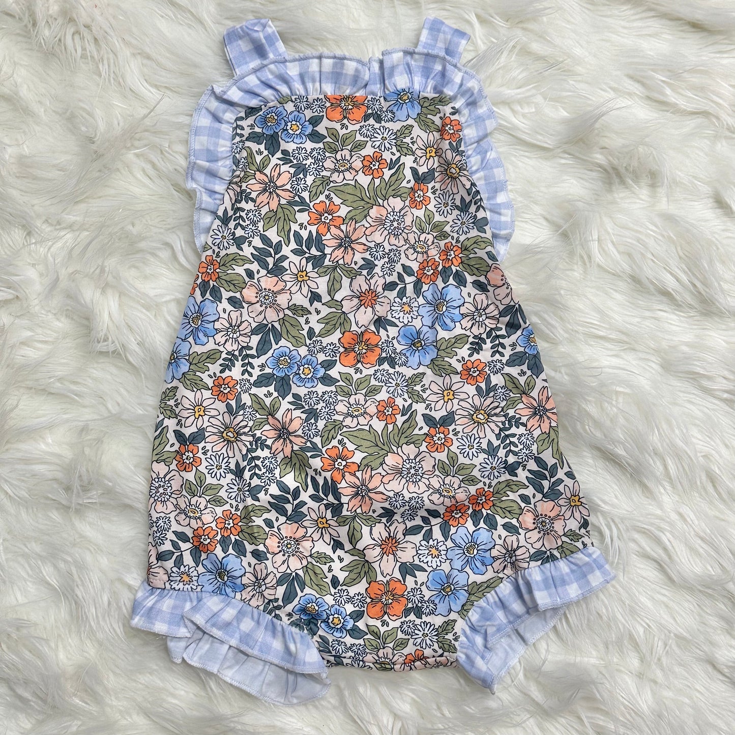Floral and Blue Gingham (RTS)