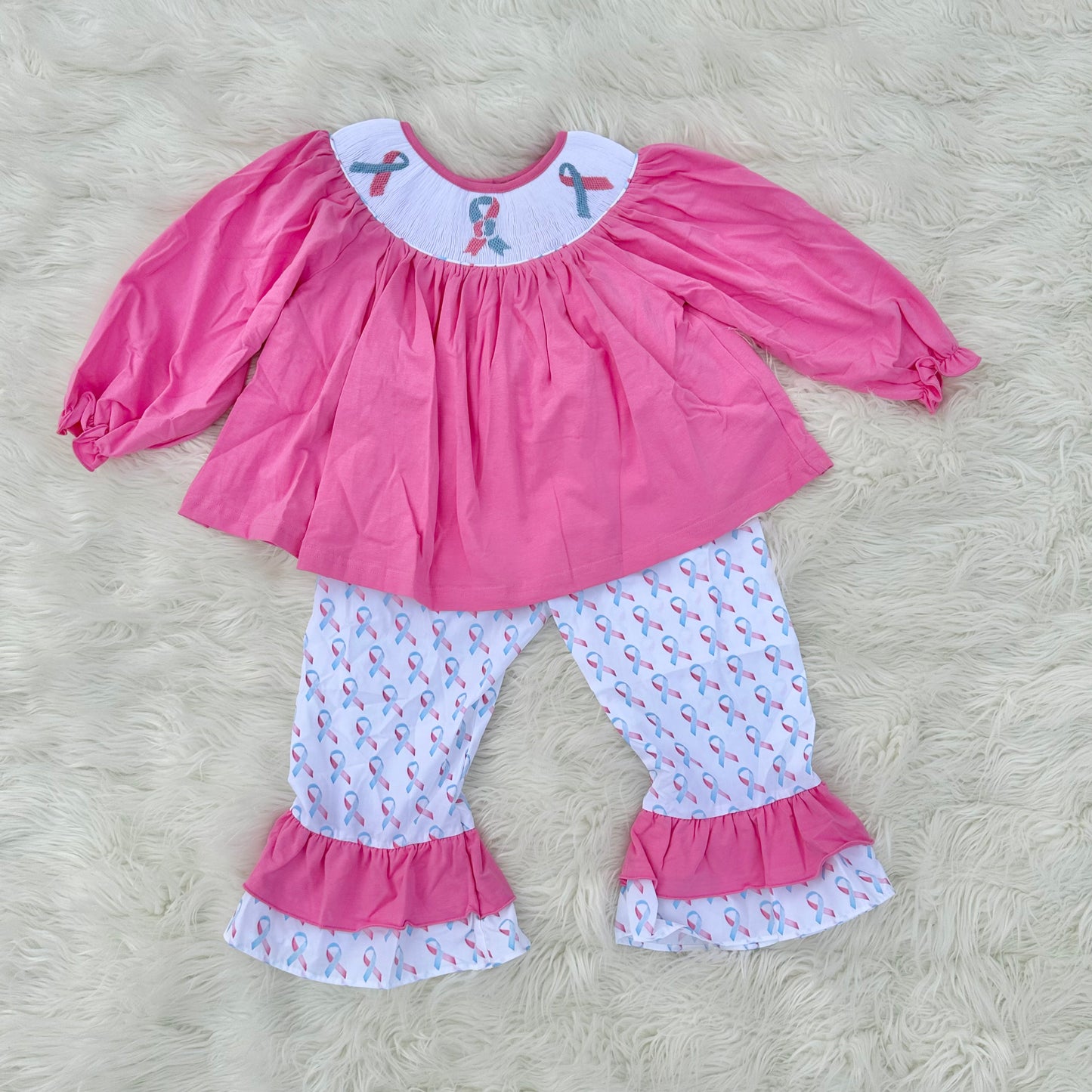 Angel Baby Smocked Set (RTS)