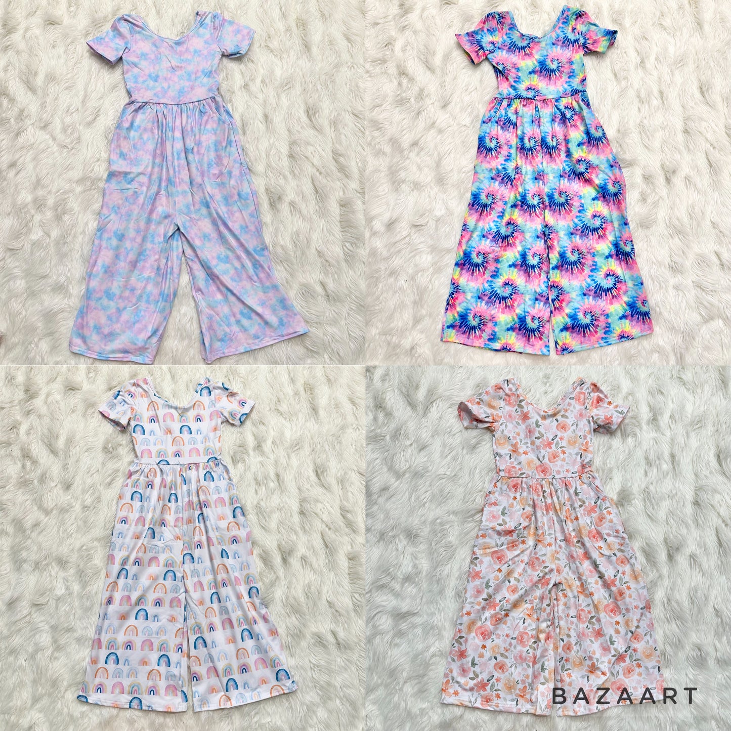 Wide Legged Rompers (RTS)