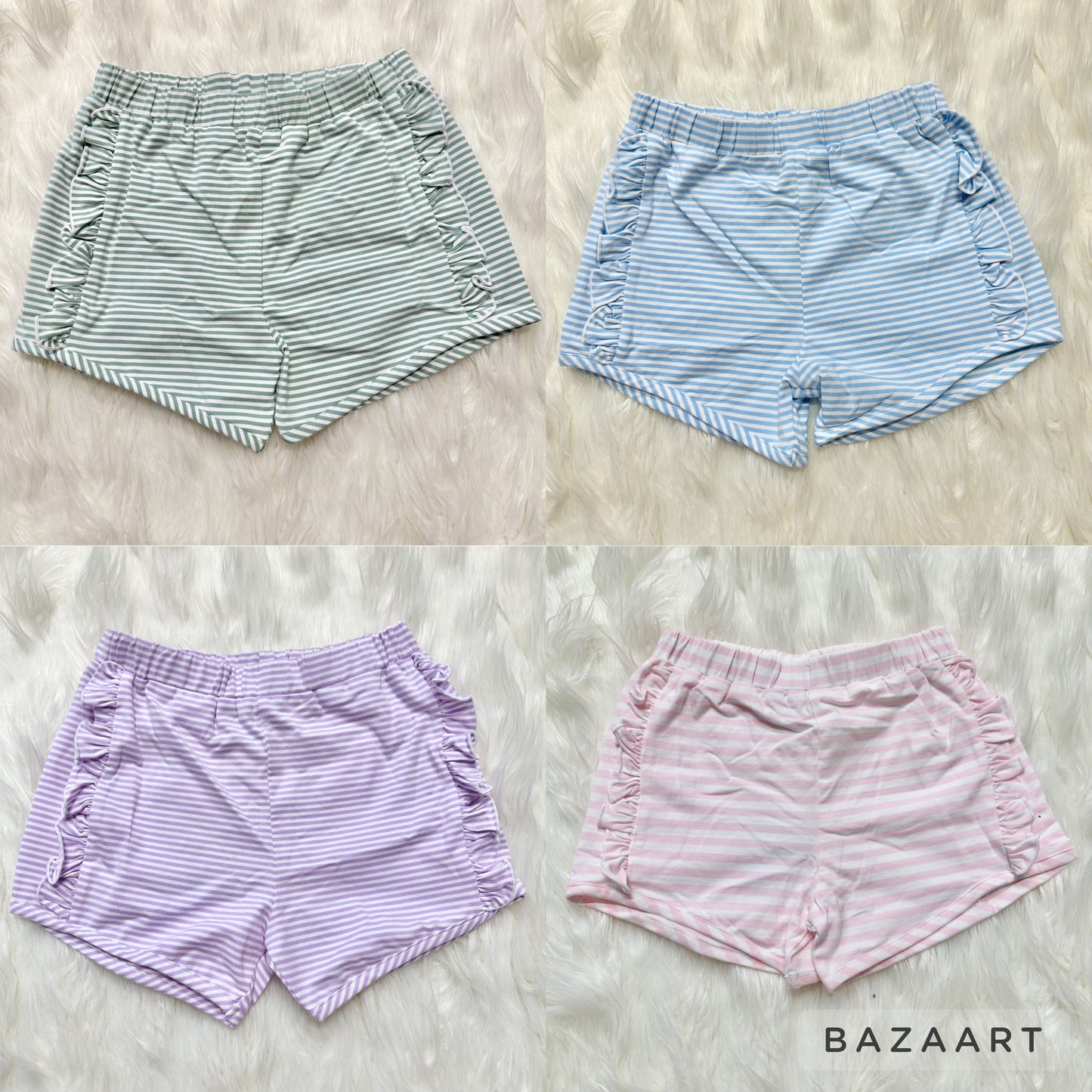 Girls Striped Shorts (RTS)