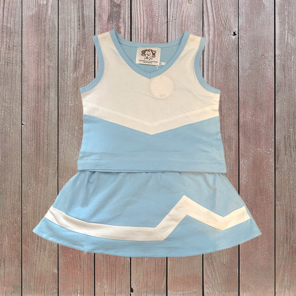 Cheer Outfits Collections Light Blue And White (RTS)