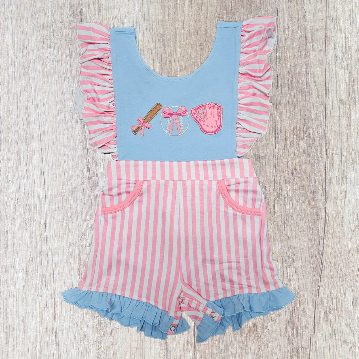 Play Ball Romper - Girl (RTS)