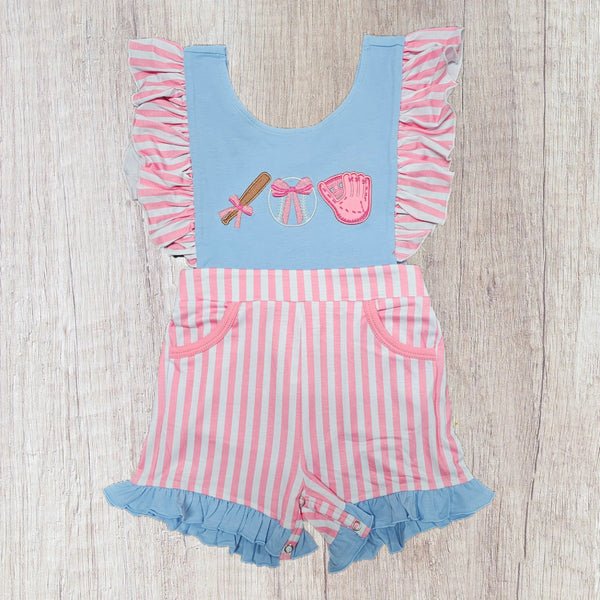 Play Ball Romper - Girl (RTS)