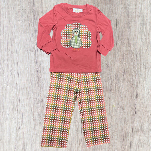 Finlee’s Fall Turkey Collection - Boy Pant Set (RTS)