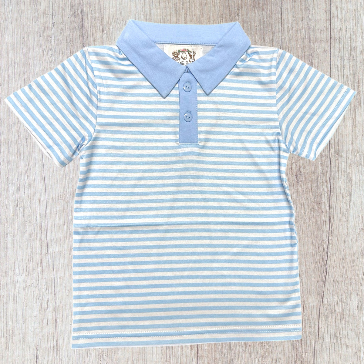 Striped Polo - Sky Blue (RTS)