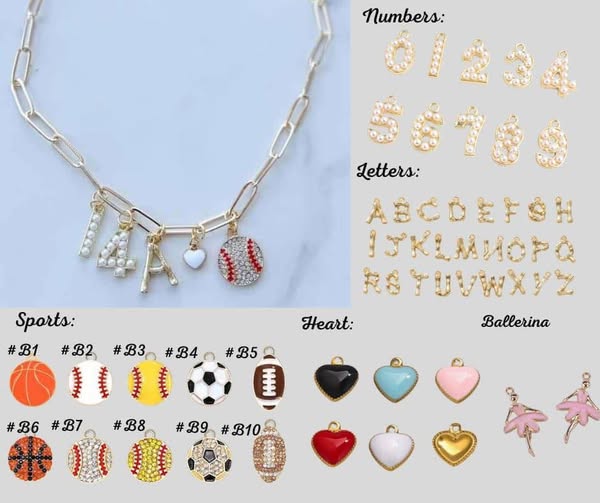 PO13: Sports Necklaces w/ 5 charms (ETA 3 WEEKS)