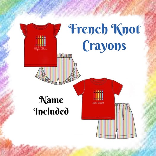 SMOCK PO15: French Knot Crayons (ETA JULY)