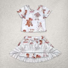 PO16 QS: CARTOON TOYS GIRLS SKORTS SET (ETA 3 WEEKS)