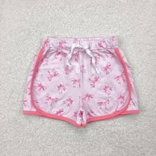 PO16 QS: COQUETTE BOWS PINK GIRL'S SPORTS SHORTS (ETA 3 WEEKS)