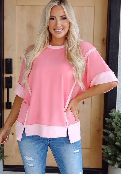 PO35: Peach Blossom V Neck Blouse (ETA SEPTEMBER)