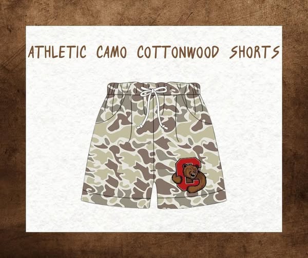 PO35: Cottonwood Athletic Camo Shorts (ETA OCTOBER)