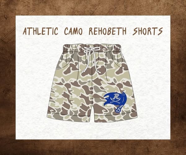 PO35: Rehobeth Athletic Camo Shorts (ETA OCTOBER)
