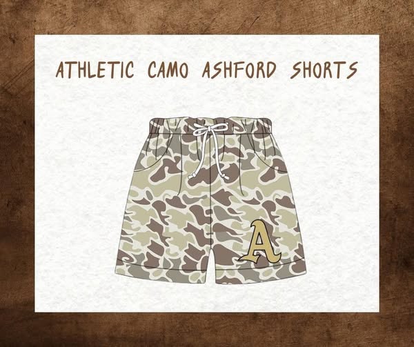 PO35: Ashford Athletic Camo Shorts (ETA OCTOBER)
