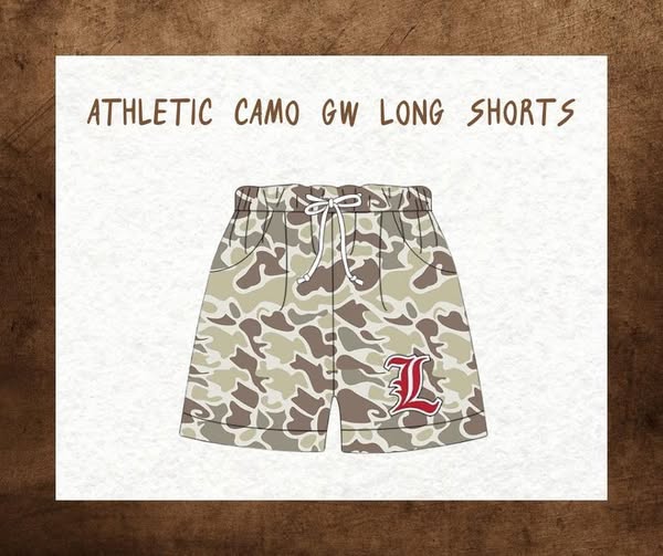 PO35: GW Long Athletic Camo Shorts (ETA OCTOBER)