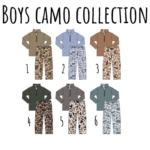 PO39: Boys Camo Collection (ETA NOVEMBER)