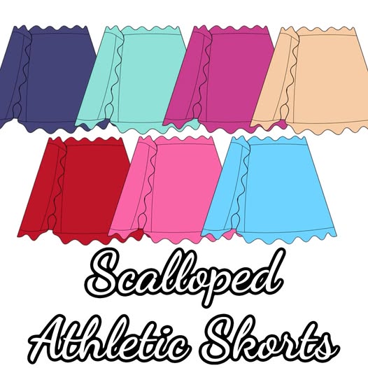 PO42: Scalloped Athletic Skorts (ETA DECEMBER)