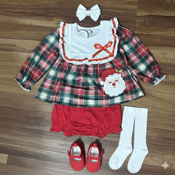 Holly Jolly Plaid Bloomer(RTS)