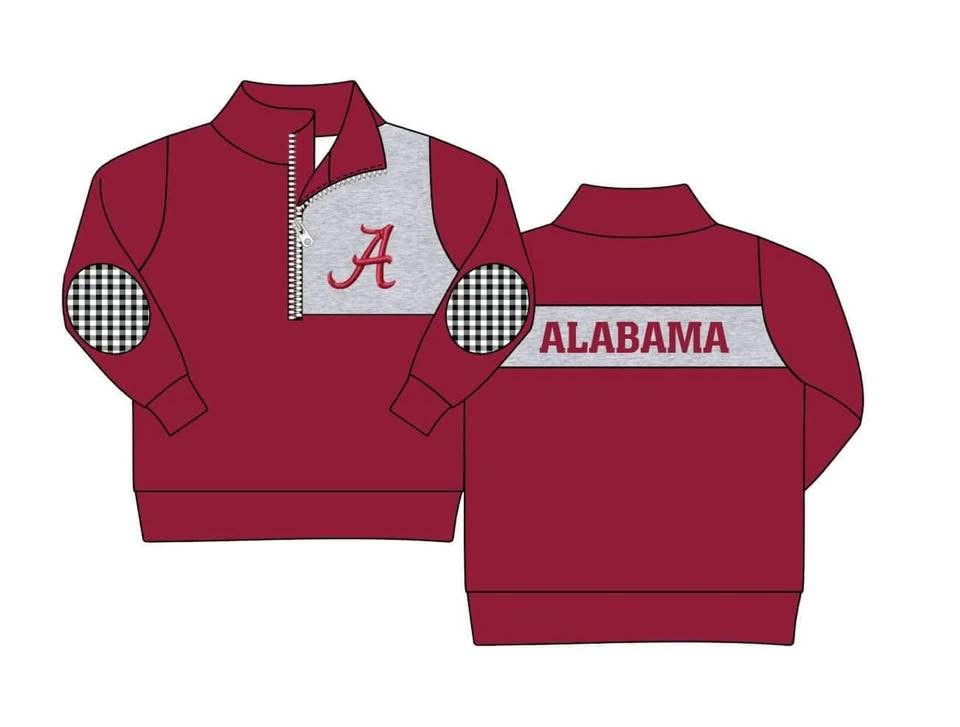PO35 QS: Crimson & Grey Pullover (ETA late September)