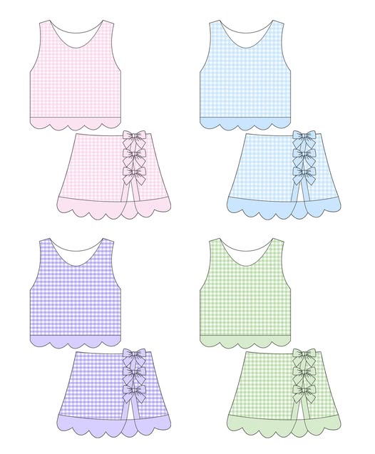 PO05 2026: Gingham Skort Set (ETA MAY)