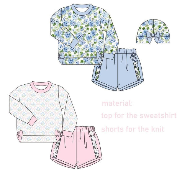 PO36: Side Bow Sweatshirt Shorts Sets (ETA January)