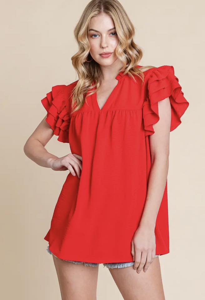 PO18 2026: Flutter Sleeve Blouse (ETA 2 WEEKS)
