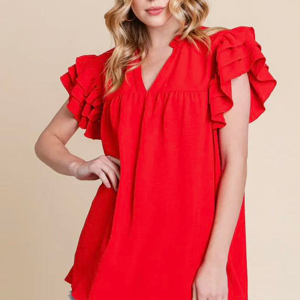 PO18 2026: Flutter Sleeve Blouse (ETA 2 WEEKS)
