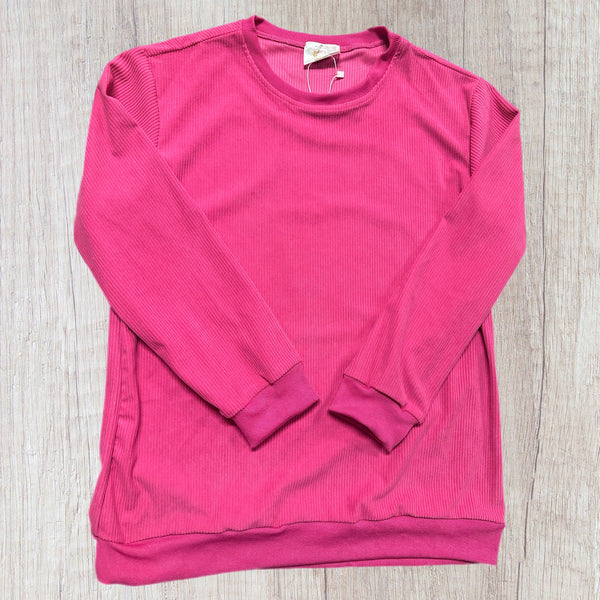 Corded Pullover - Pink (RTS)