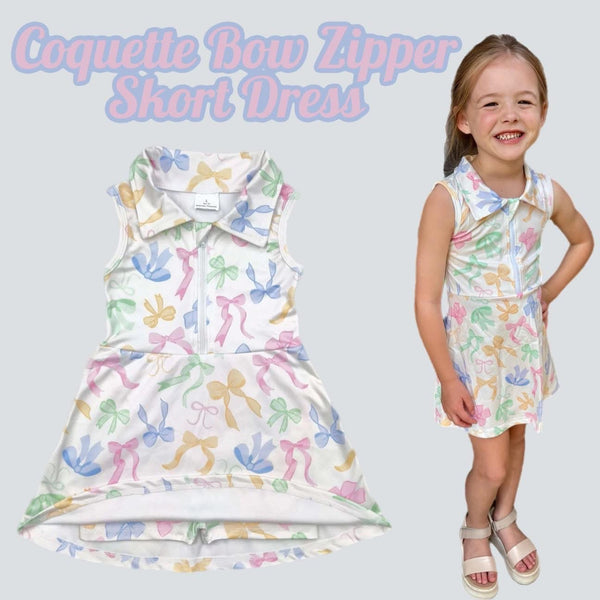 PO32: Coquette Bow Zipper Skort Dresses (ETA 2/3 weeks)