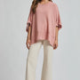 Sweater Like Poncho Top - Blush (RTS)