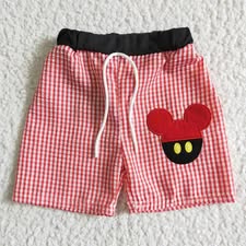 PO20 2026: B5G1 Red Gingham Mouse Swimtrunks (ETA 2-3 Weeks)