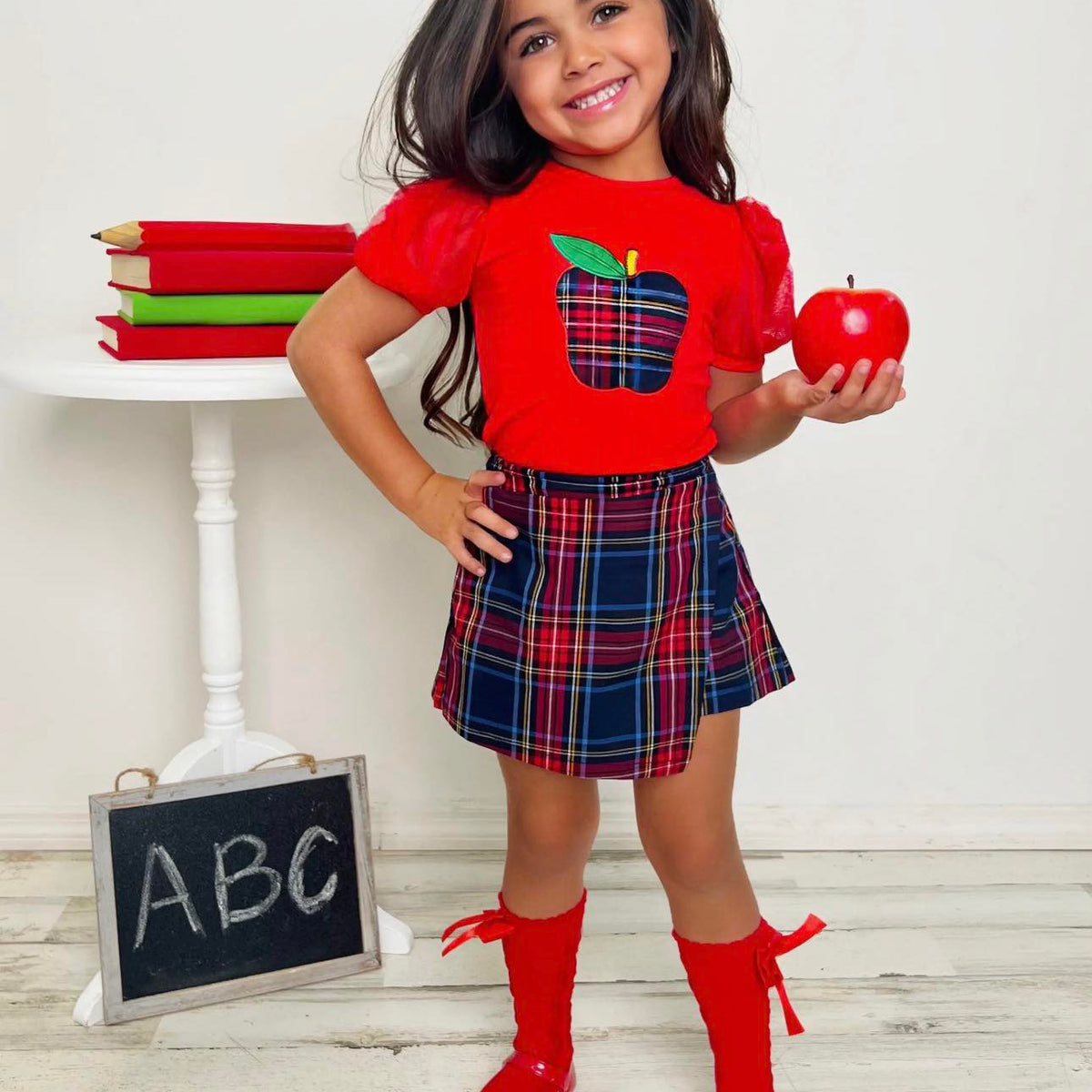 PO21 2026: Plaid Apple Skort Set (ETA 2 weeks)