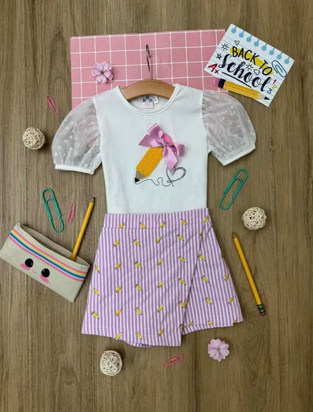PO21 2026: Striped Pencil Skort Set (ETA JUNE)