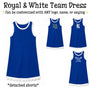 PO24 2026: Scalloped Athletic Dress - Royal Blue & White (ETA: SEPT)