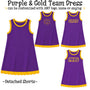 PO24 2026: Scalloped Athletic Dresses - Purple & Gold (ETA Sept)