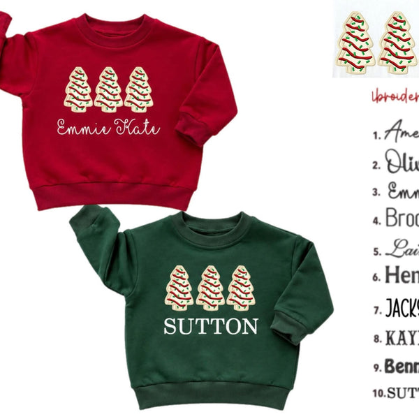 PO27 2026: Appliqué Tree Cake Sweatshirts  (ETA November)