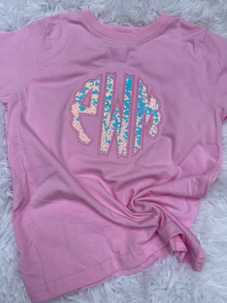 PO27 2026: Sequin Appliqué Monogram Tee (ETA AUGUST)