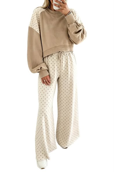 PO31 2026: Dotted Fall Sets - tan (ETA SEPT)