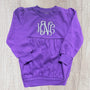 “hNc” Monogram Purple Sweater (RTS)