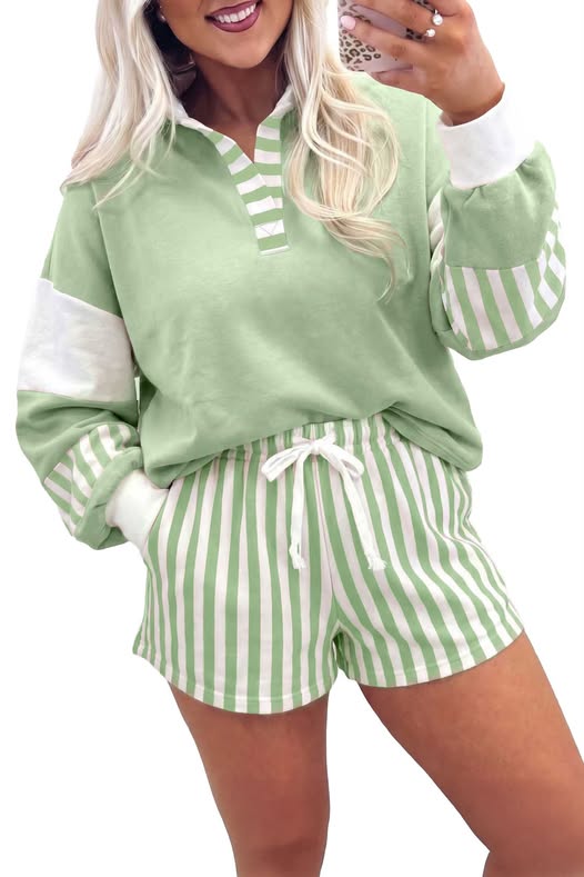 PO31 2026: Weekend Womens PO: Ruffle Striped Set (ETA SEPT)