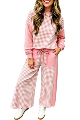 PO31 2026: Weekend Womens PO: Pink Gingham Lounge Set (ETA SEPT)