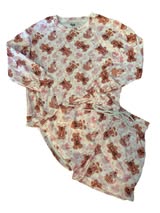 Waffle Knit Set Pink Checkered Gingerbread Men (RTS)