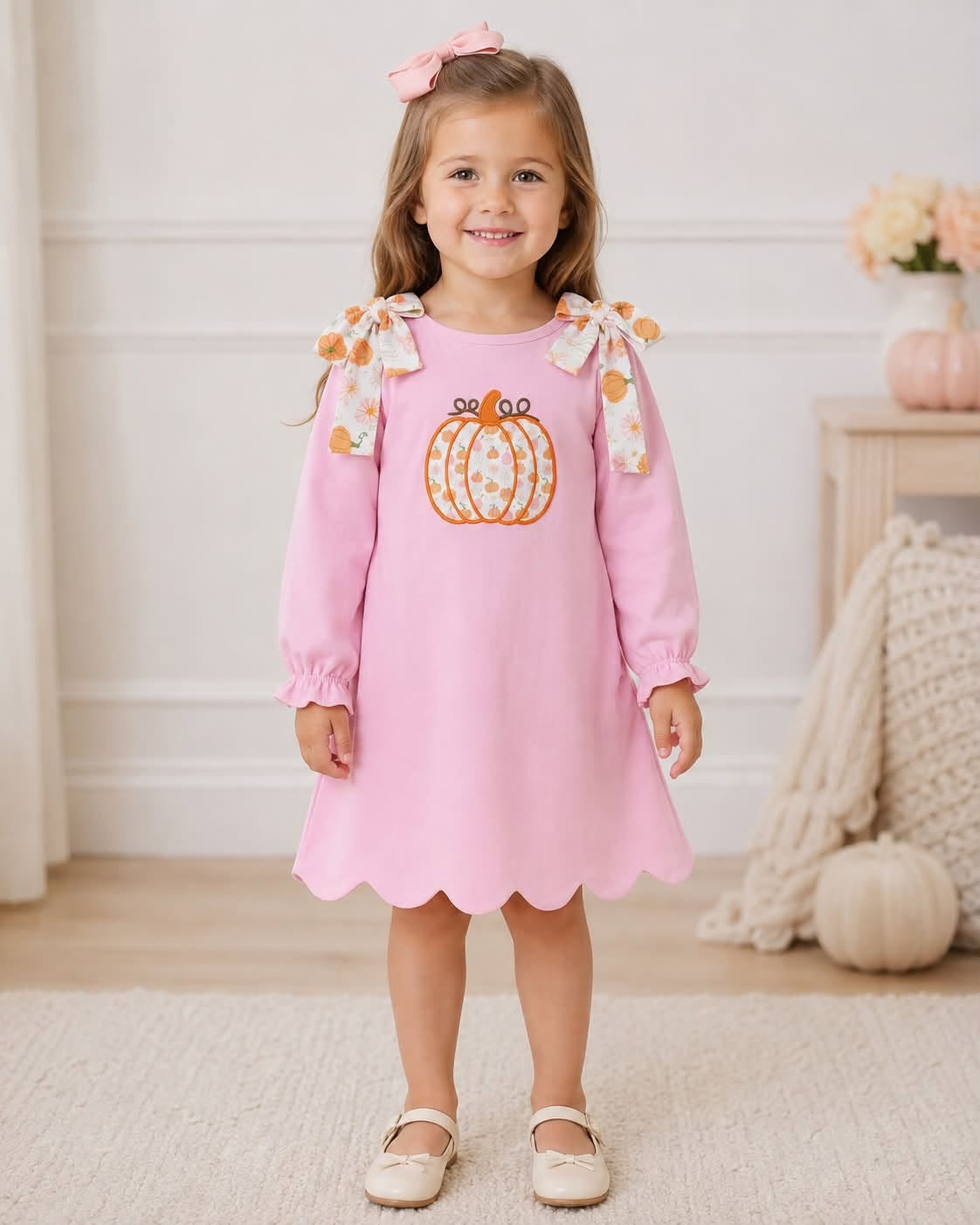 PO33 2026: Scalloped Embroidered Pumpkin Dress (ETA SEPT)