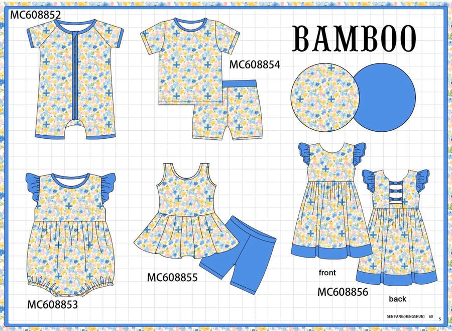 PO34 2026: Blue Cross Floral Bamboo (ETA Feb)